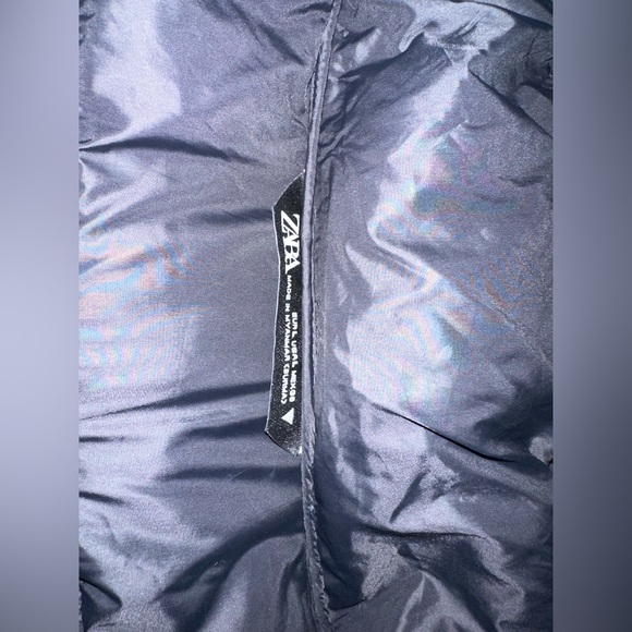 Zara black light puffer jacket size L - Picture 4 of 5